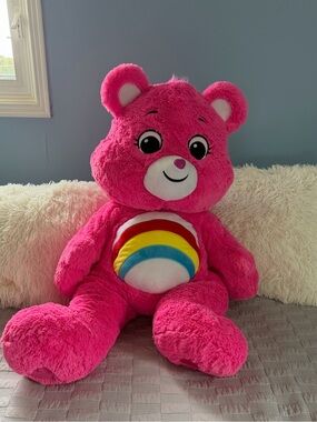 Care Bears Jumbo Share Bear pink rainbow Plush 36” Costco 2020